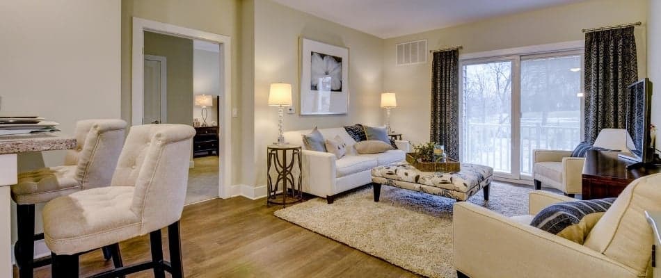 Living room with coastal light